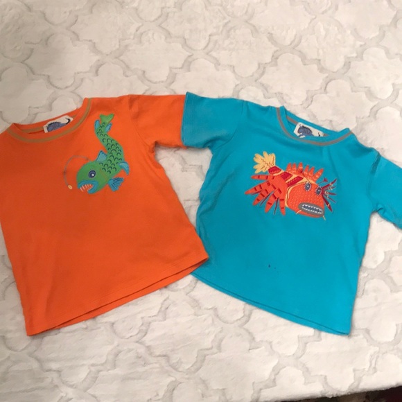 Sea creature embroidered t-shirts - Picture 1 of 8